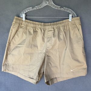 Nike Men’s Canvas Shorts Beige XXL Stretch Michigan State Spartans Swoosh MSU